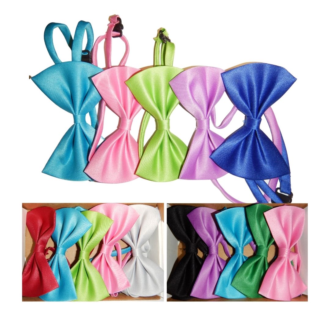 5 PCS ADJUSTABLE DOG BOW TIES (Random Colors)