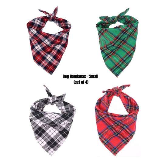 Small (set of 4) Dog Bandanas